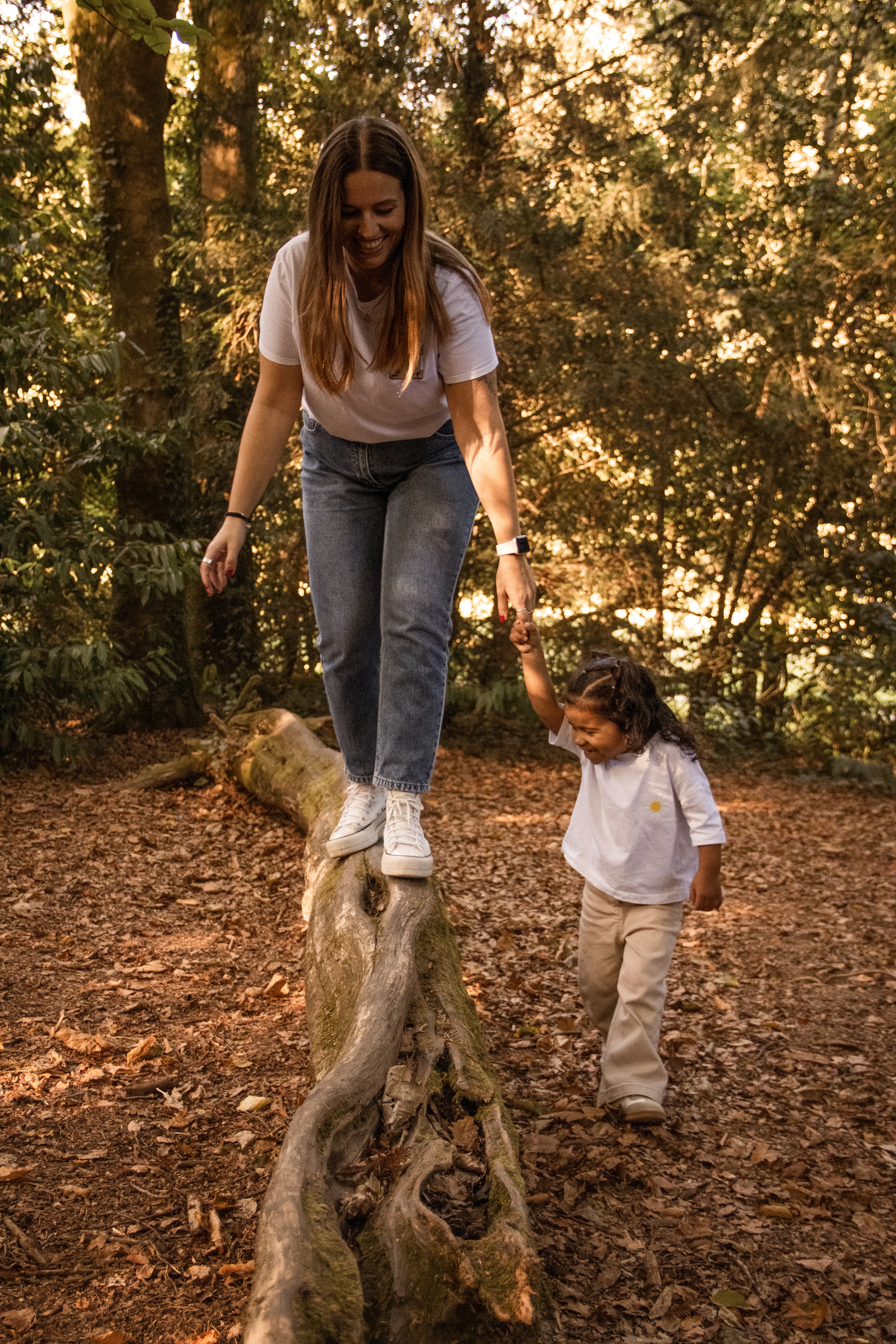 Famille en extérieur