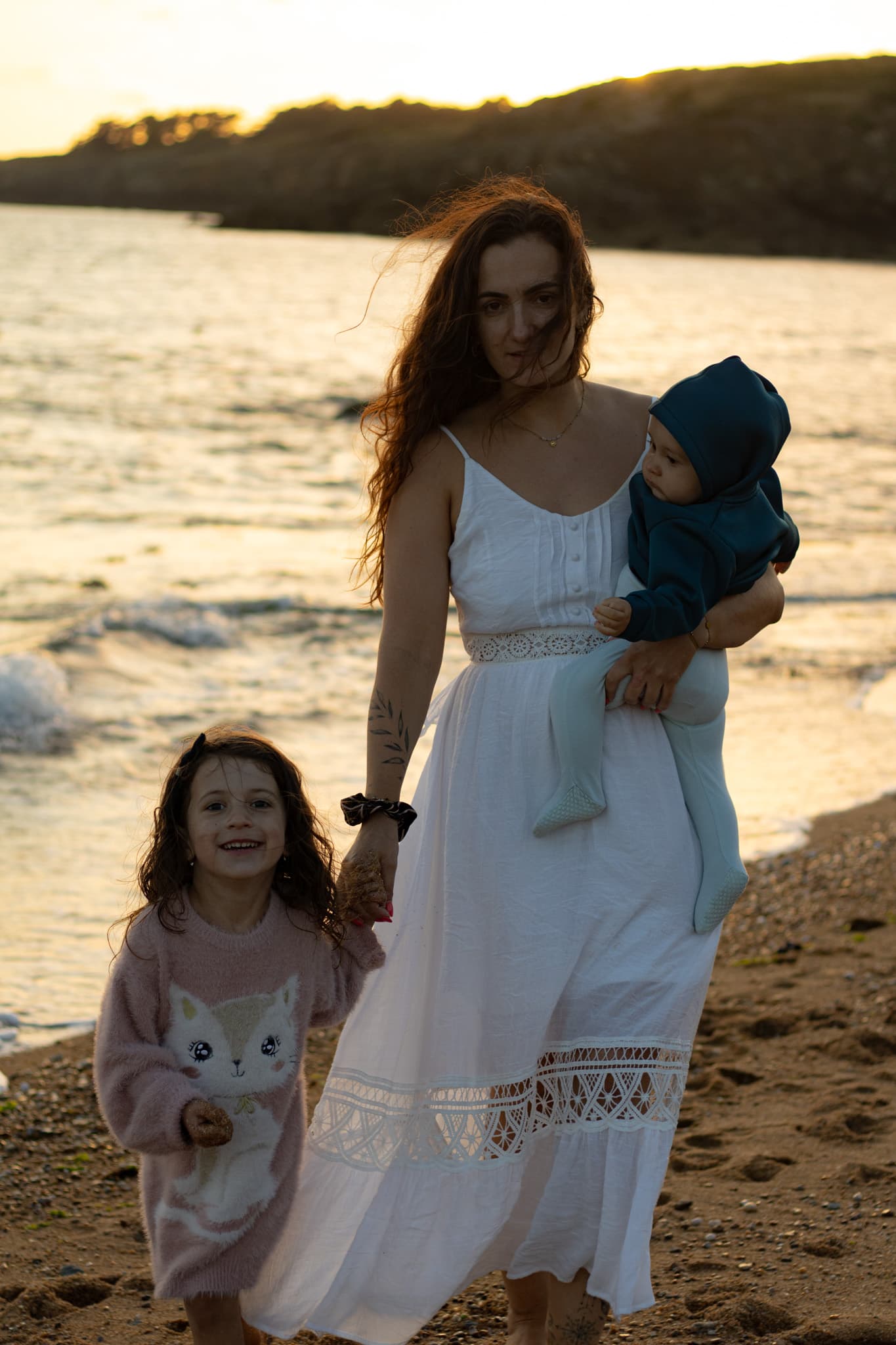 Famille en extérieur